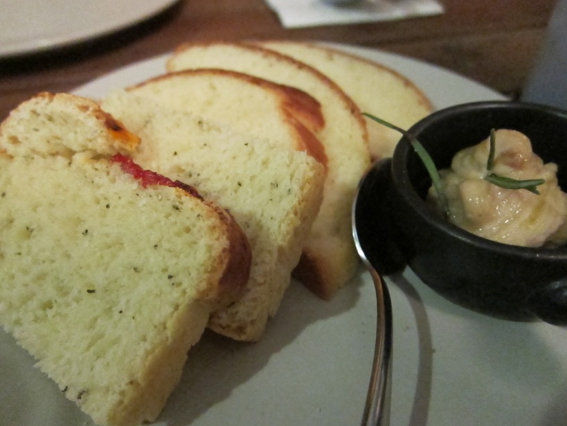 Yummy bread with white bean puree
