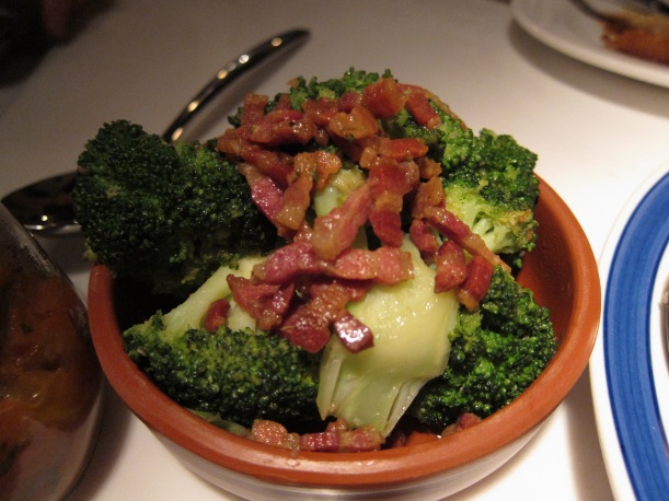 Sauteed broccoli and pancetta 